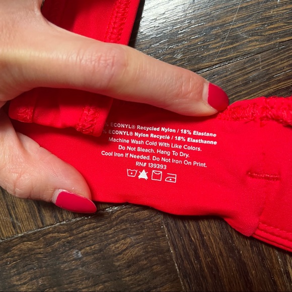 Everlane Red Triangle Bikini Top Medium - Picture 10 of 12